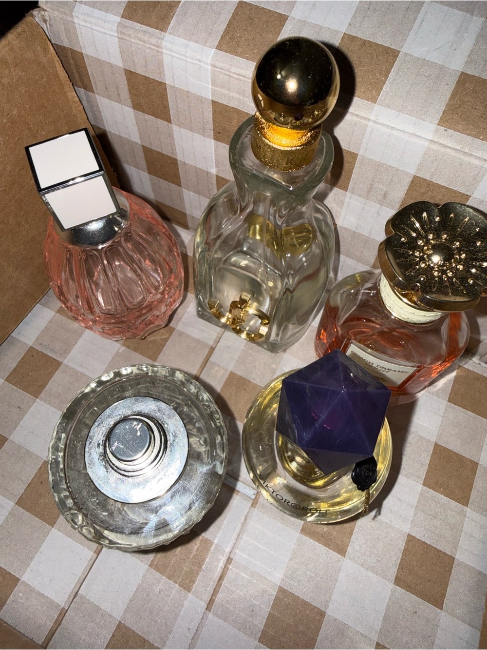 Luxury Empty Perfume Bottle Lot 5 Jimmy Choo Coach Viktor & Rolf Decor crafts - Picture 8 of 9